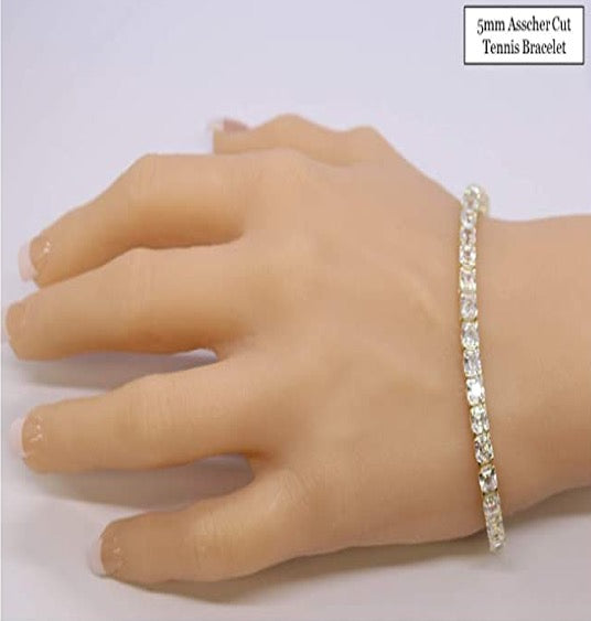 Bracelet 5MM Design Yellow Gold Color Cubic Zirconia