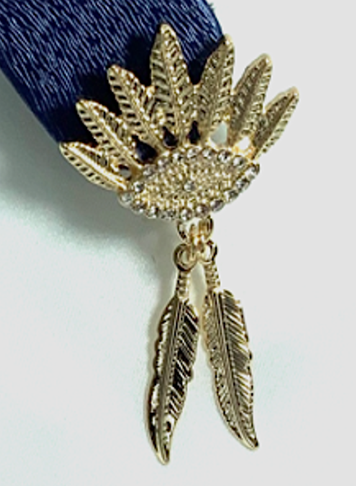 Earrings Eye with leaves Gold Color Zircon