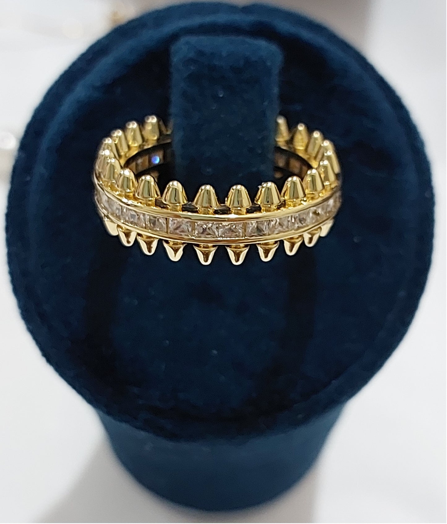 Great Gift Jewelry Set 4 pcs Ring Bracelet Necklace Pearl Designer Style Yellow Gold Color Cubic Zirconia