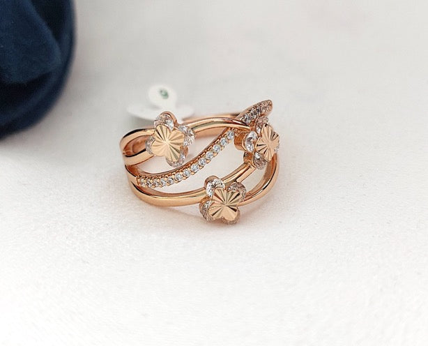 Great Gift Jewelry Set 4 pieces Bracelet Necklace Earrings Ring Star Snake Ruby Style Yellow Gold Colour Diamond Zircon Gift box