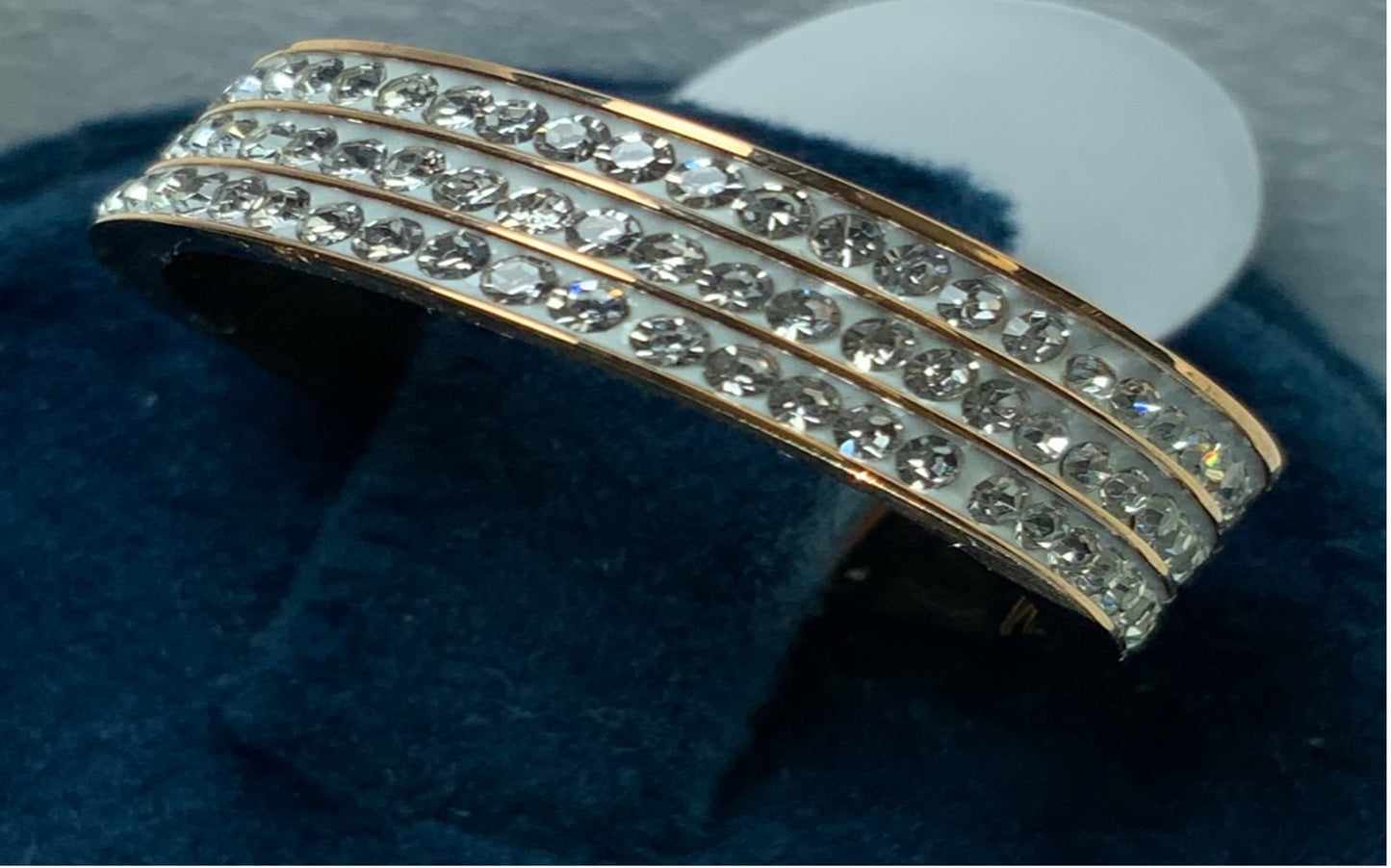 Rings 3 Bands Style Rose Gold Color Zircon