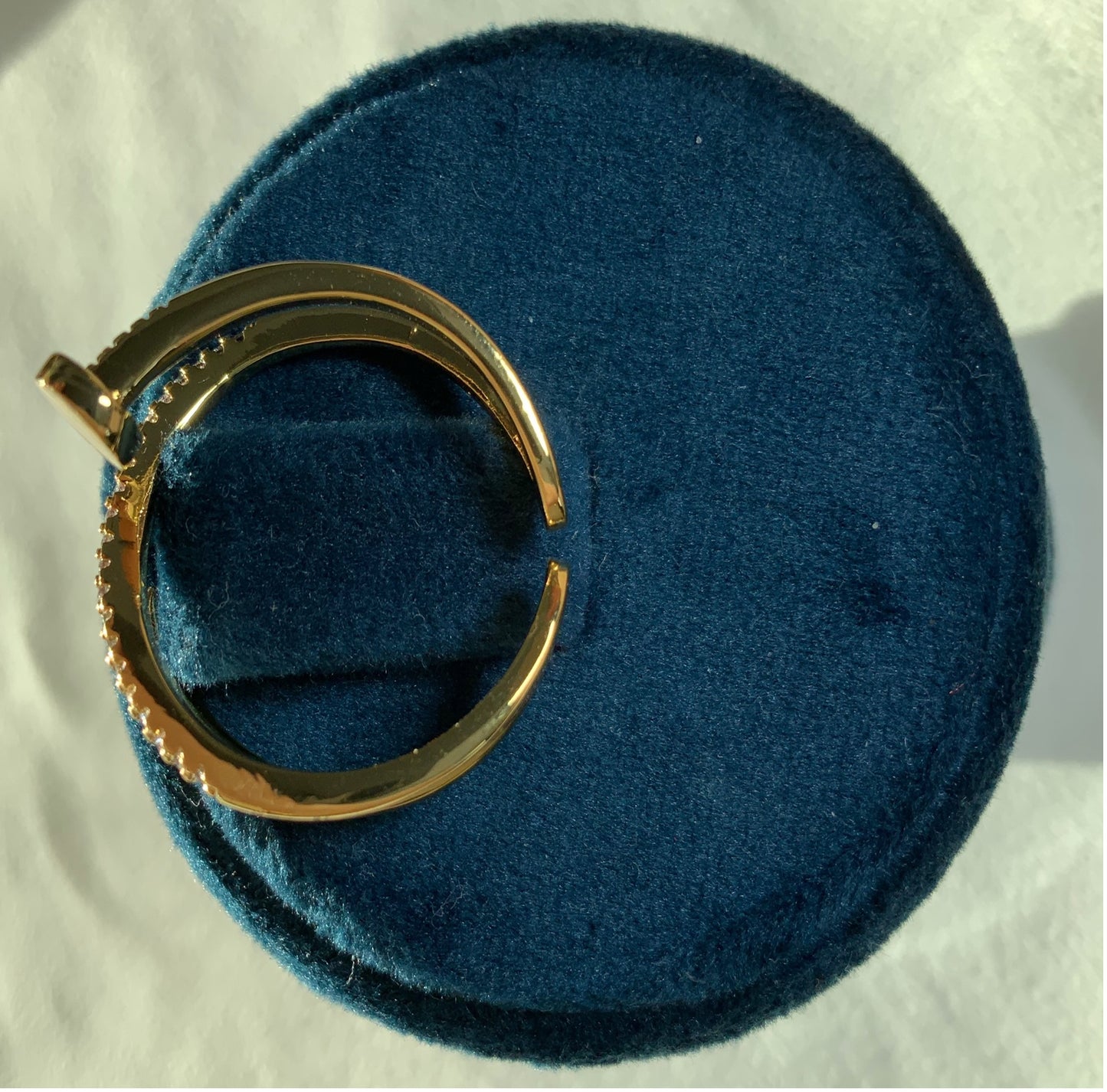 Ring Design Style Gold Color Zircon Adjustable