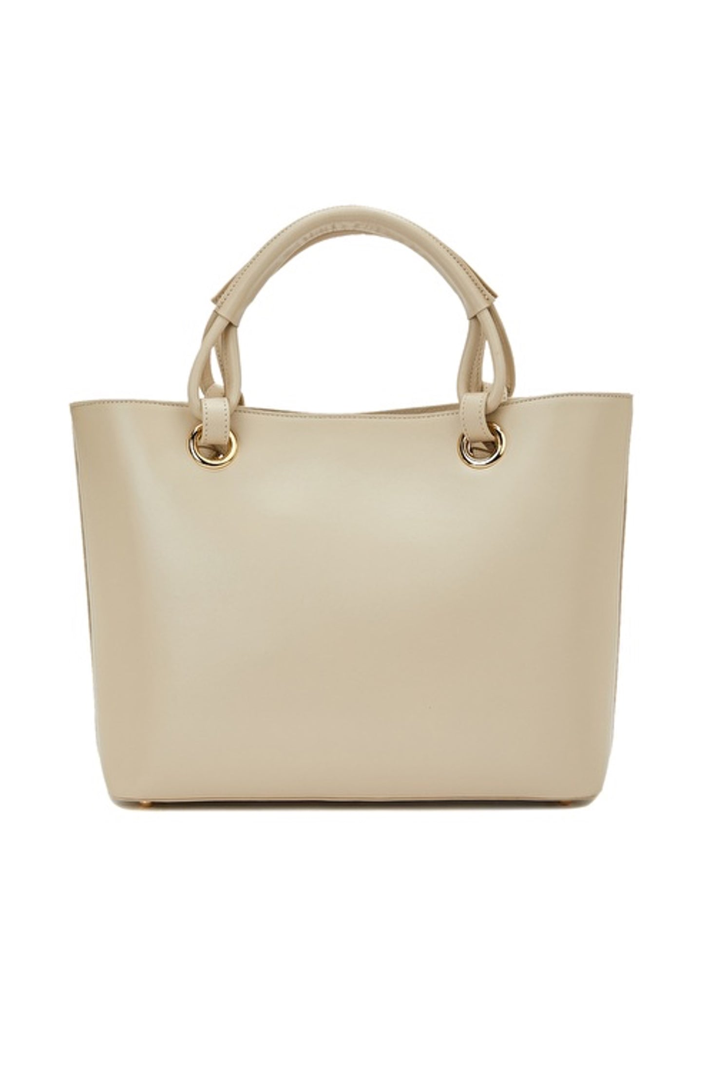 Woman Handbag 100% Leather Bag Cream Color
