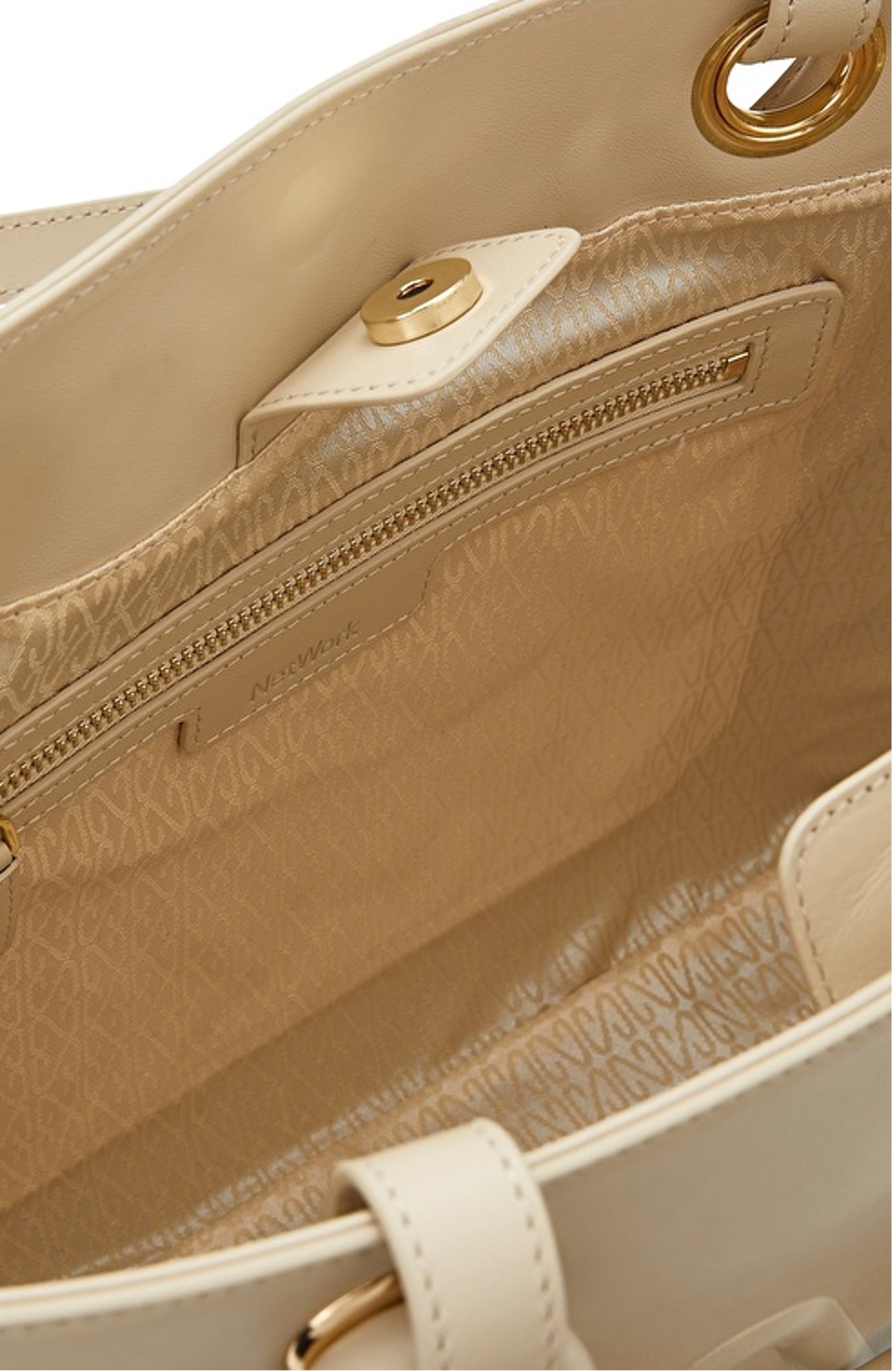 Woman Handbag 100% Leather Bag Cream Color