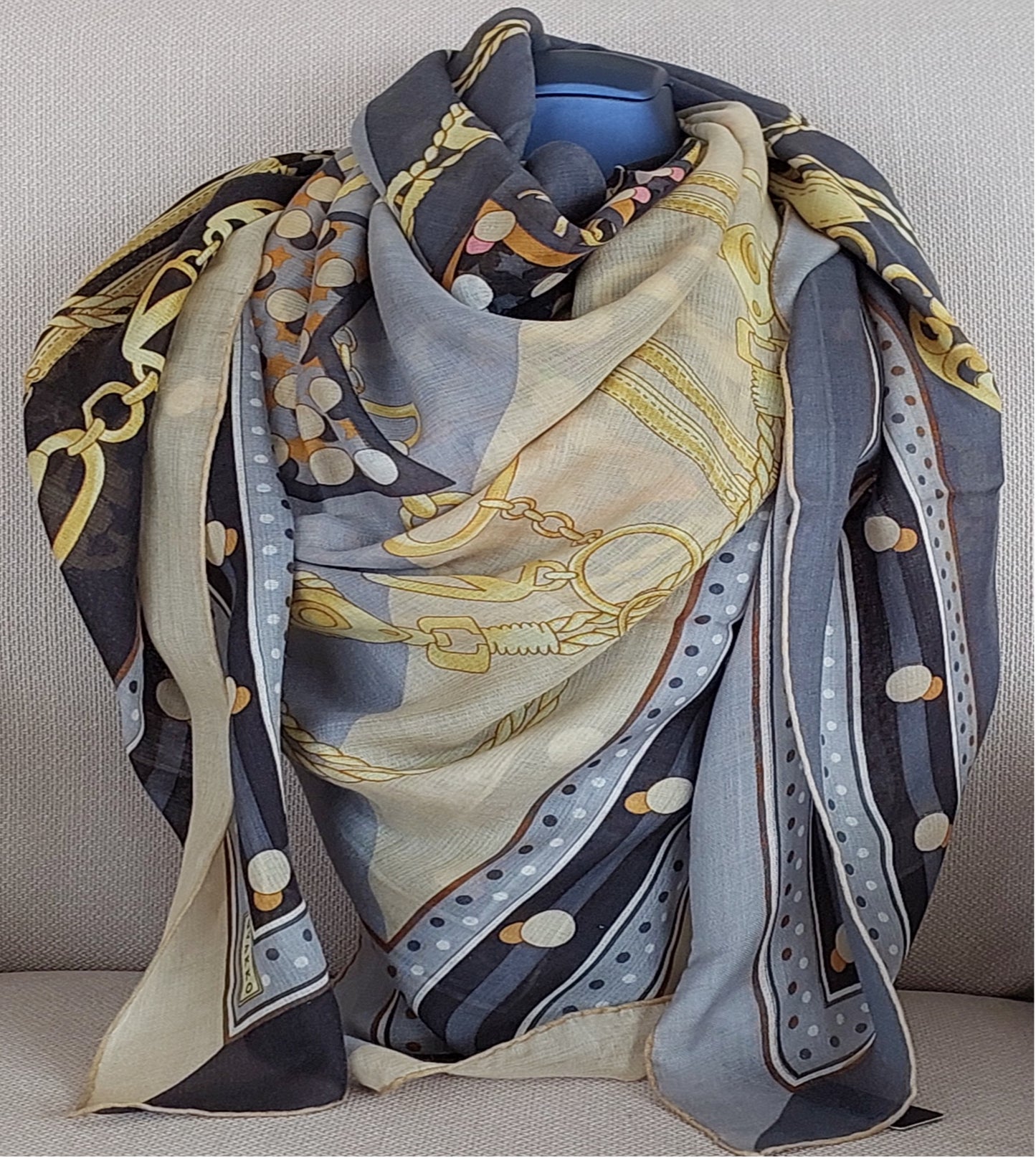 Woman Shawl Light Weight Cashmere and Silk 140 cm Black Grey Pink Yellow Colors Great Gift for Her
