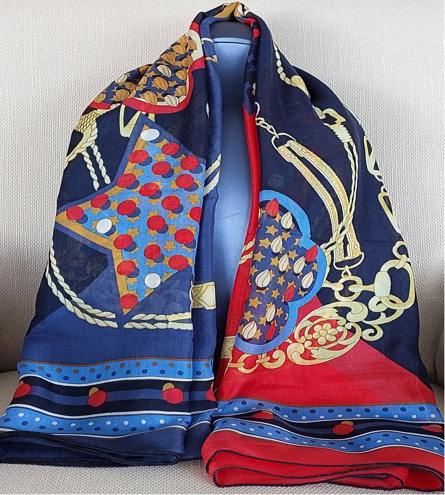 Woman Shawl Light Weight Cashmere and Silk 140 cm Red Navy Blue Yellow Colors Great Gift for Her