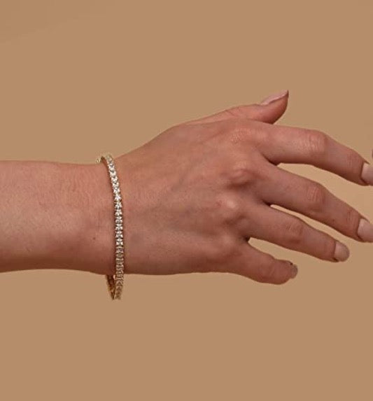 Armband 5MM Design Gelbgold Farbe Zirkonia