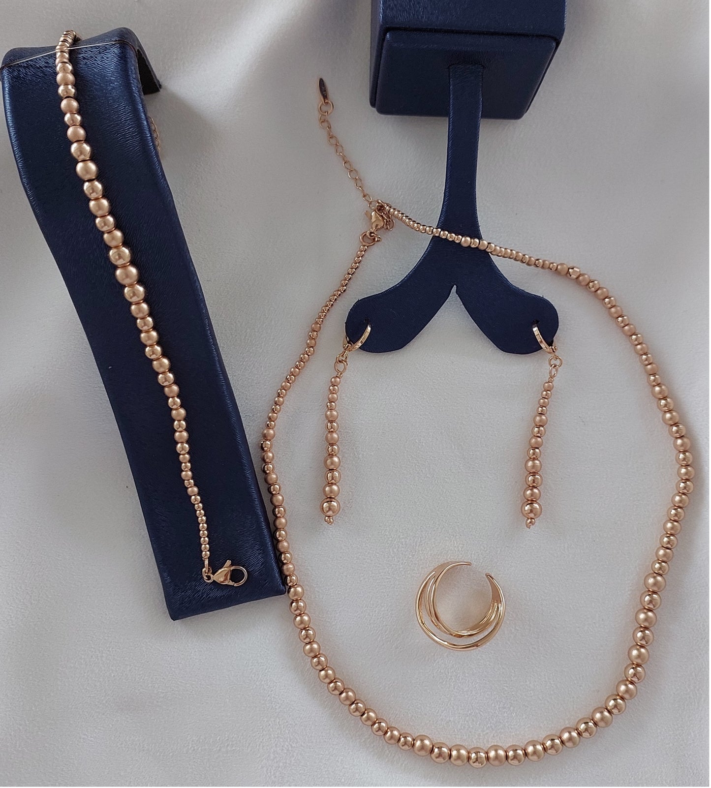 Ohrringe Multi-Circles Goldfarbe Zirkonia