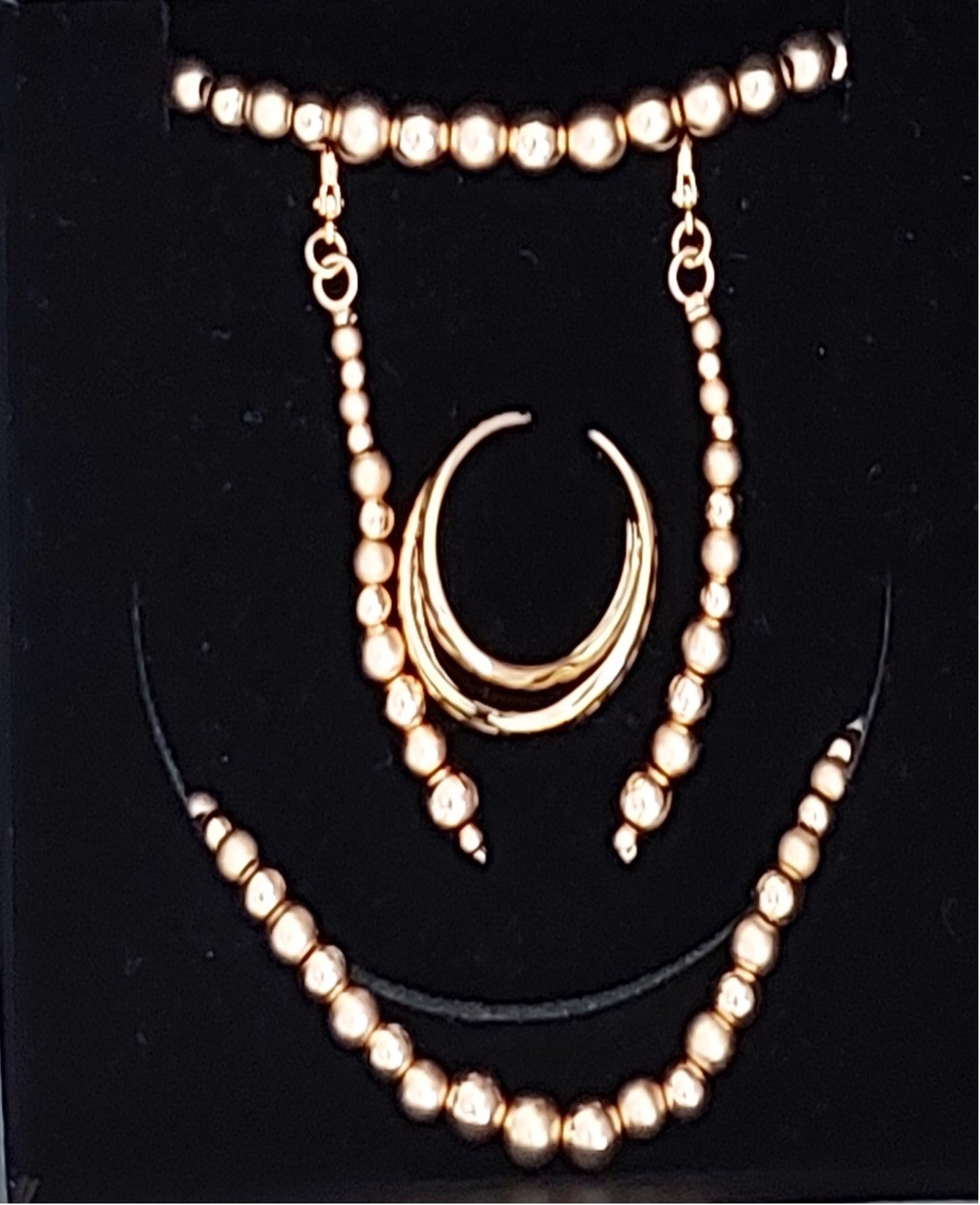 Ohrringe Multi-Circles Goldfarbe Zirkonia