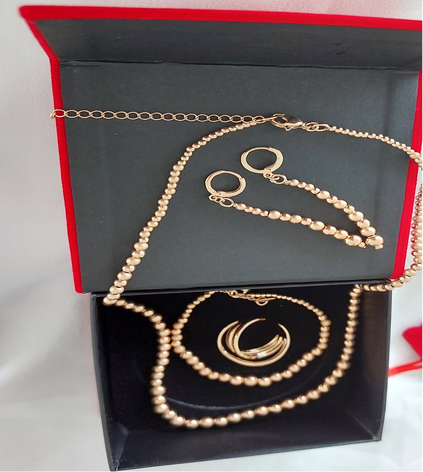 Ohrringe Multi-Circles Goldfarbe Zirkonia