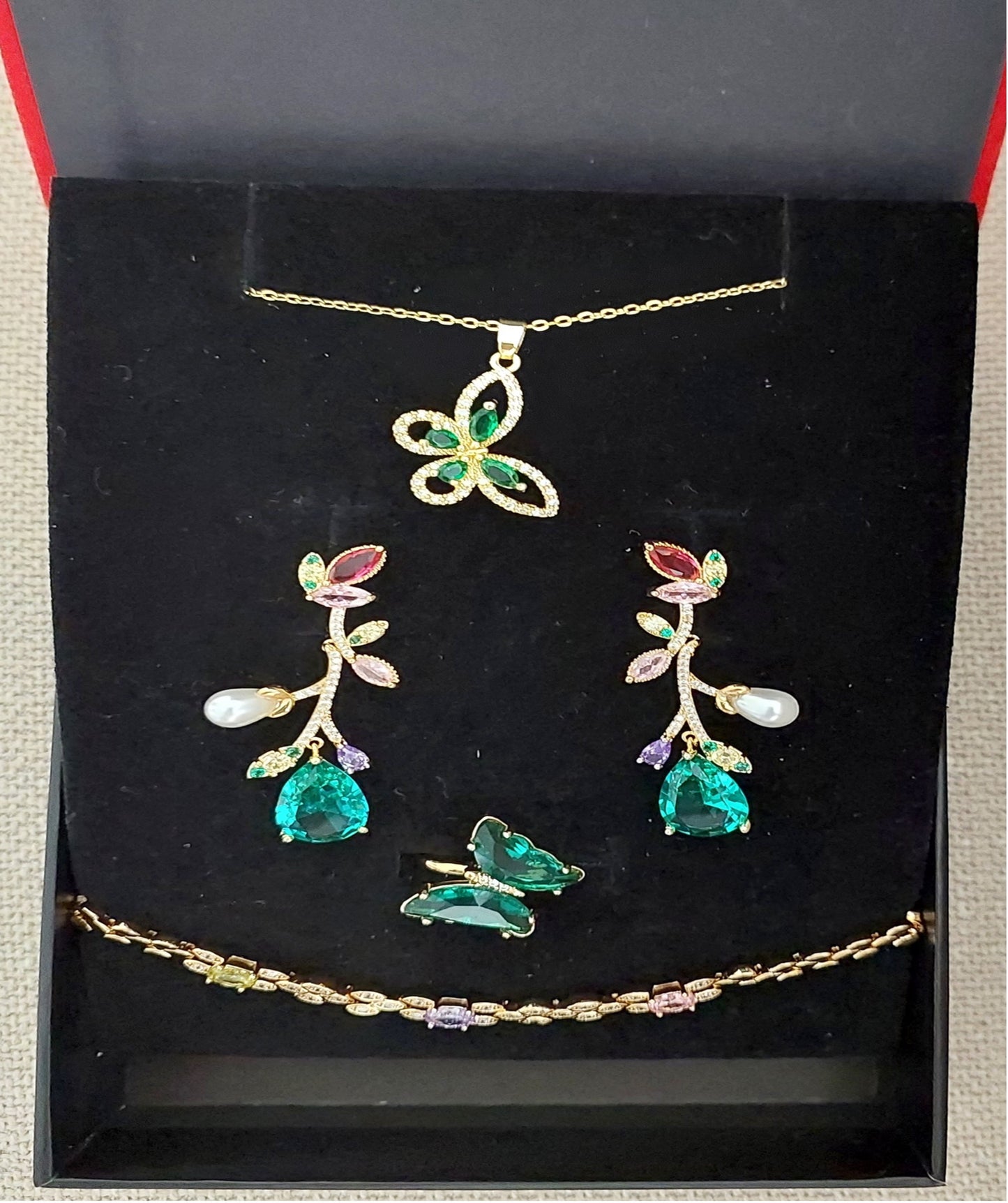 Ohrringe Multi-Circles Goldfarbe Zirkonia