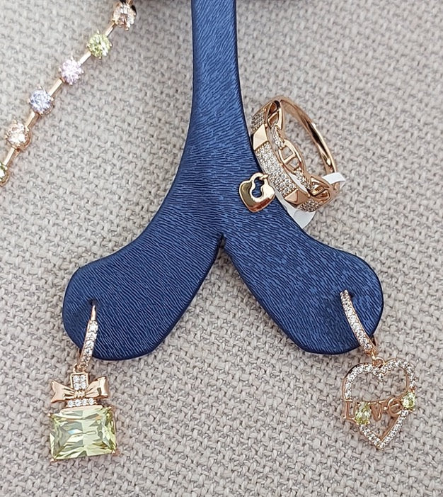 Ohrringe Multi-Circles Goldfarbe Zirkonia