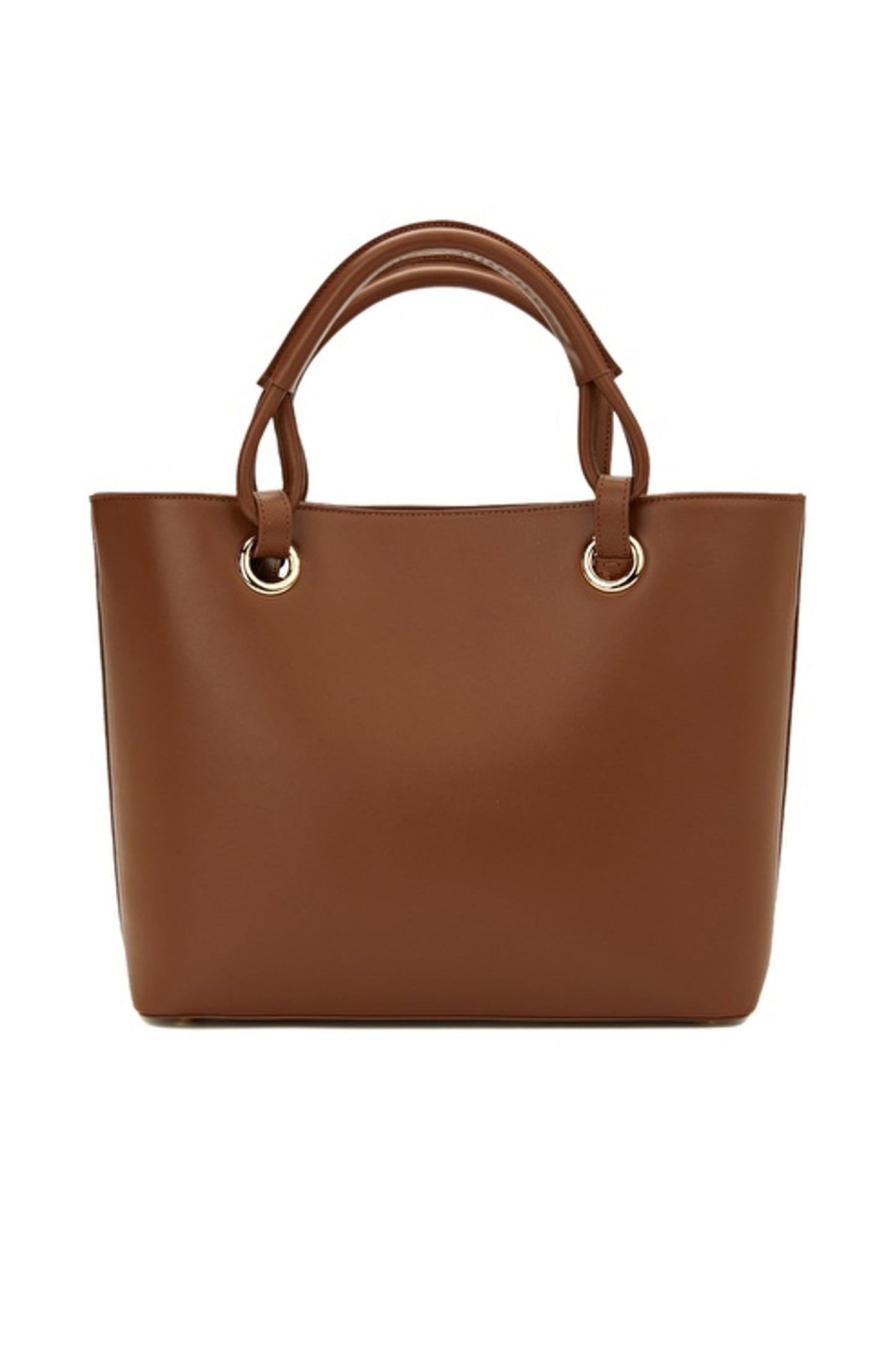Woman Handbag 100% Leather Bag Brown Color Handle and Shoulder Strap